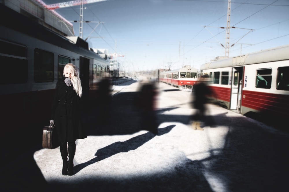 Catching the train